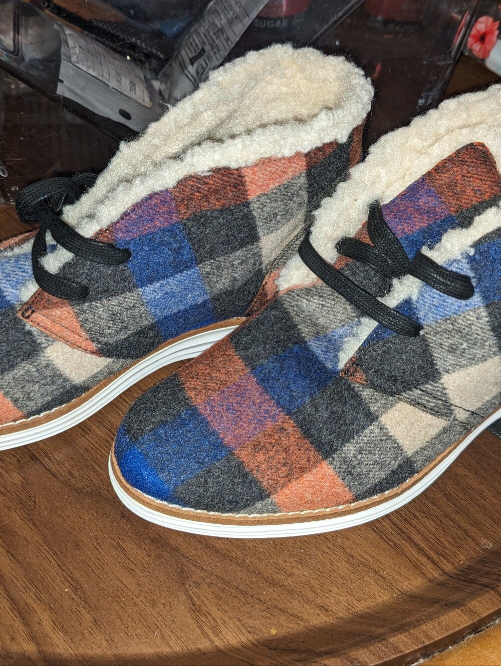 Cole Haan Plaid Sherpa-Lined Chukka Boots – NewBrand new never worn.